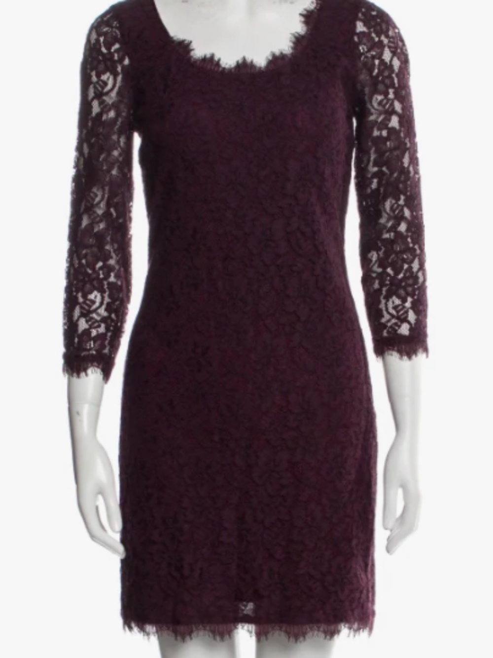 Diane von Furstenberg Lace Pattern Mini Dress
